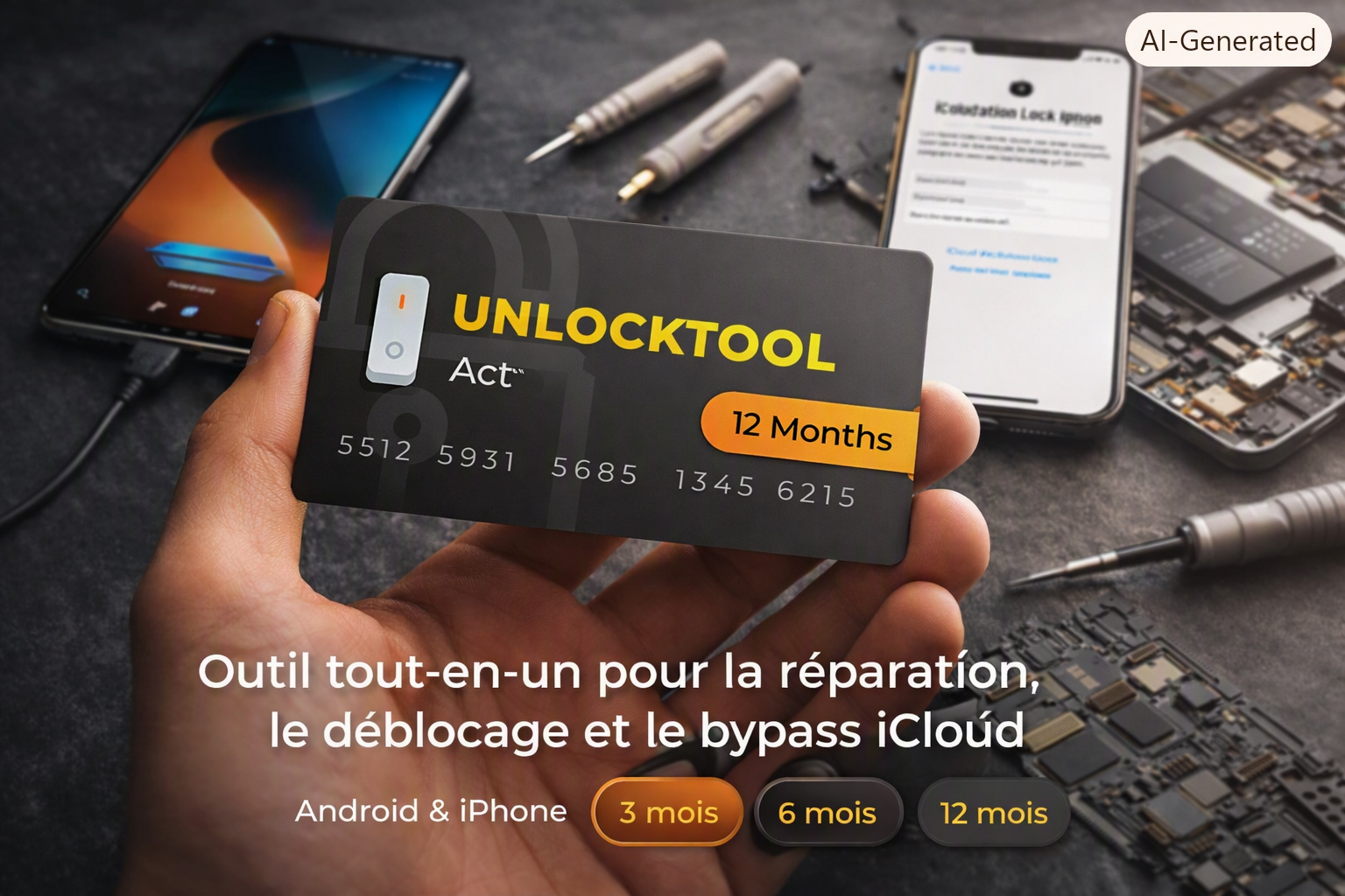 Licence UnlockTool – L'outil ultime pour techniciens mobiles, le déblocage et le bypass iCloud sur smartphones