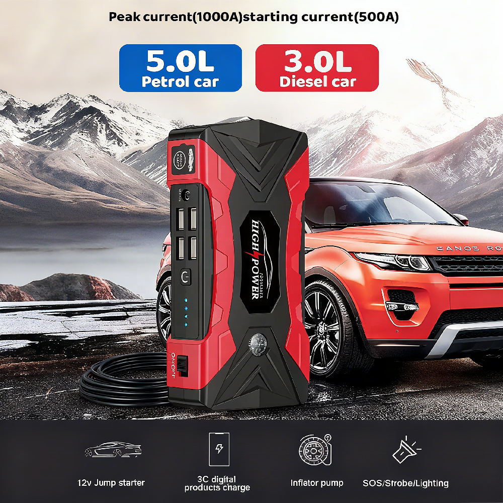 Car Jump Starter 99800mAh 12V - Démarreur de Secours Portable