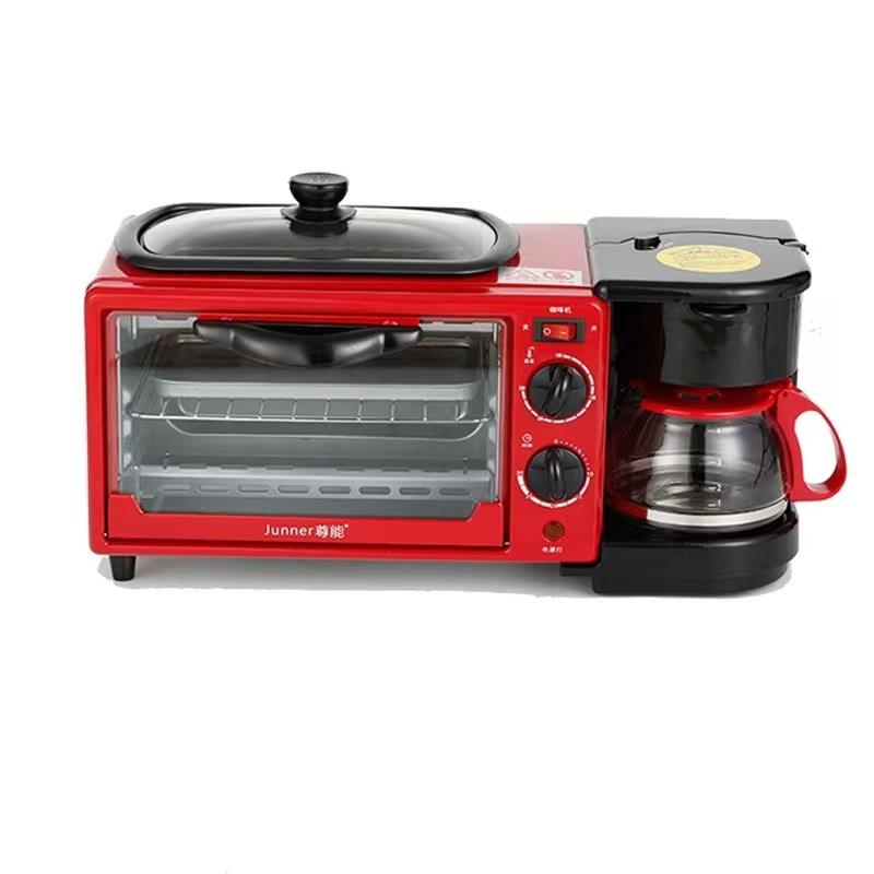 Machine à Petit-Déjeuner 3 en 1 - Four + Poêle + Cafetière