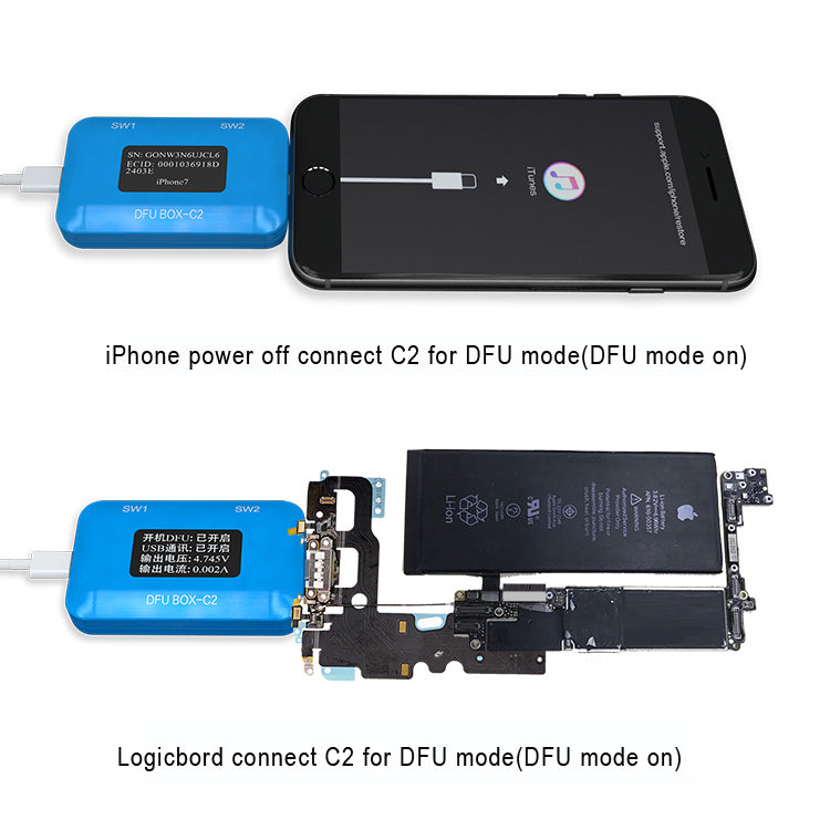 JCID DFU BOX-C2 - démonstration DFU mode