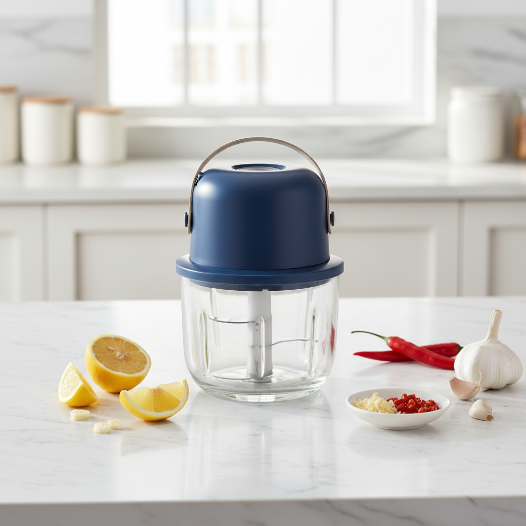 Mini Hachoir Électrique Multifonction – Bol en Verre
