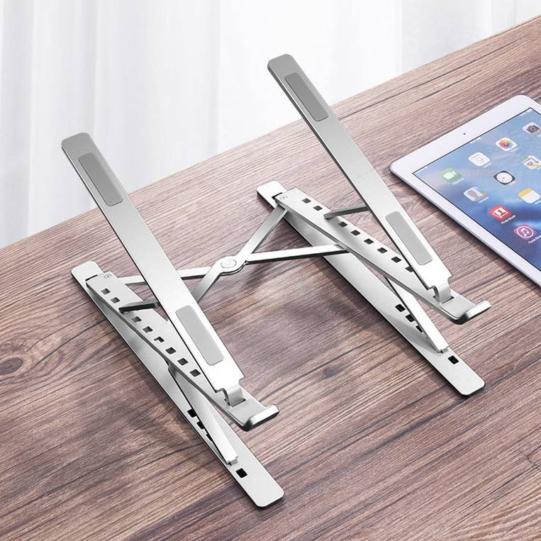 Support Laptop Pliable en Aluminium - Réglable & Portable