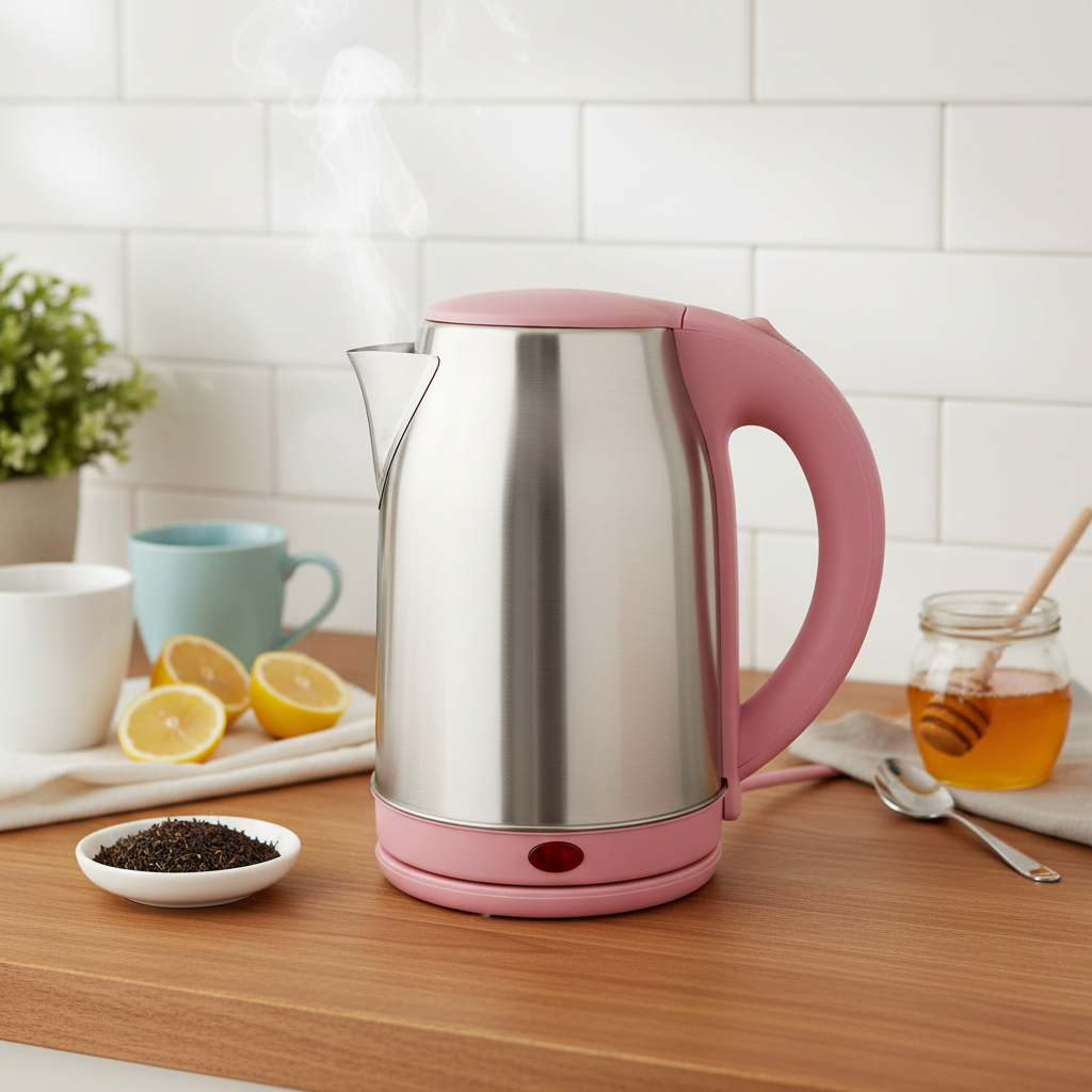 Bouilloire Électrique Inox Rose 1.8L