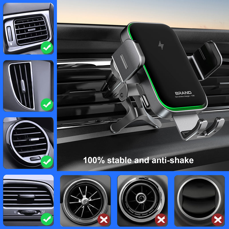Support Voiture Chargeur Sans Fil