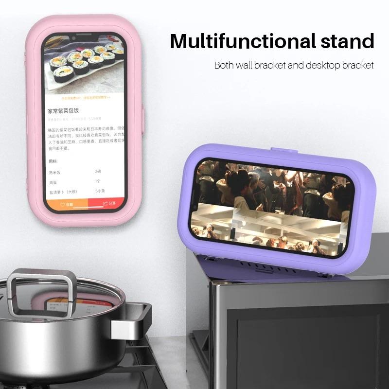 Support Téléphone Étanche Salle de Bain – Fixation Murale Sans Perçage