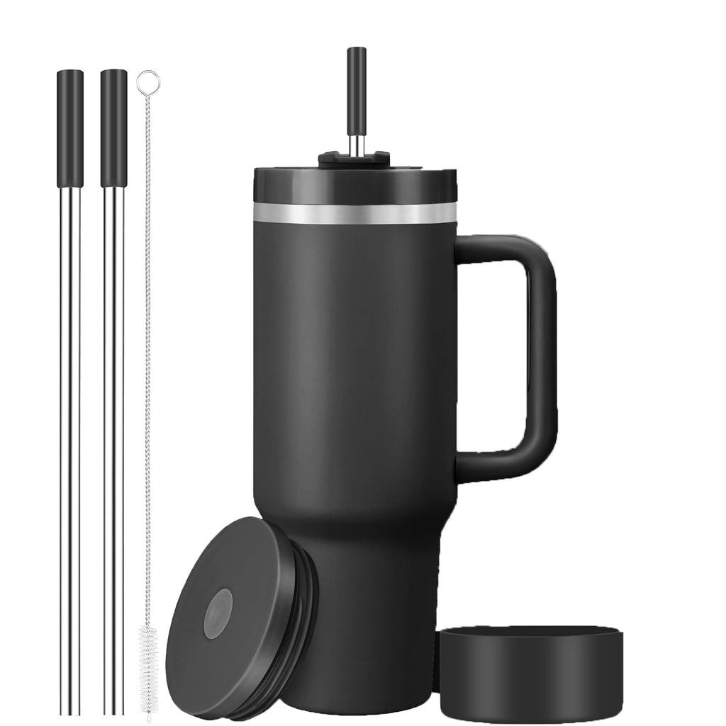 Tumbler Isotherme 40oz avec Poignée - Gobelet Inox Anti-Fuite
