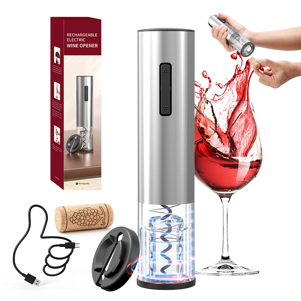 Tire-Bouchon Électrique Rechargeable en Inox