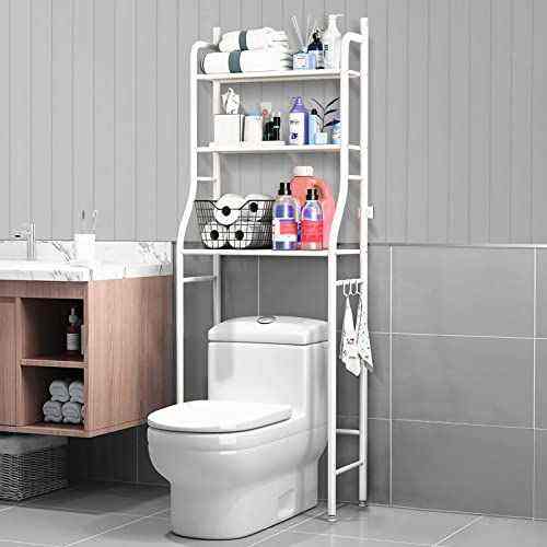 Étagère WC Gain de Place – Rangement Au-Dessus des Toilettes