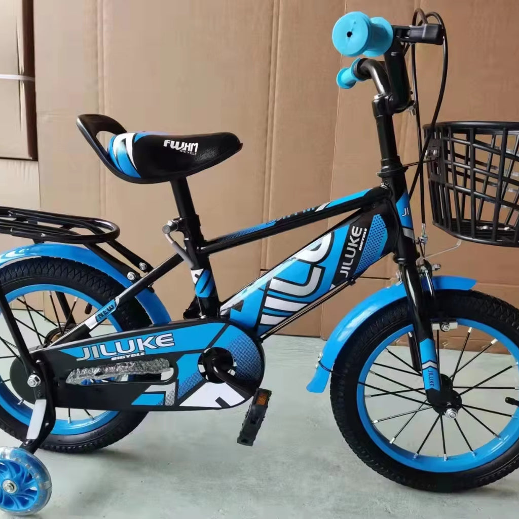 Vélo Enfant JILUKE avec Roulettes - Panier & Siège Arrière