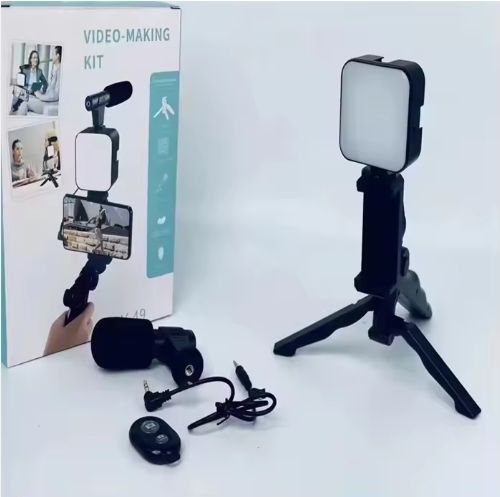 Kit Vlogging Video-Making – Trépied + Micro + Lumière LED