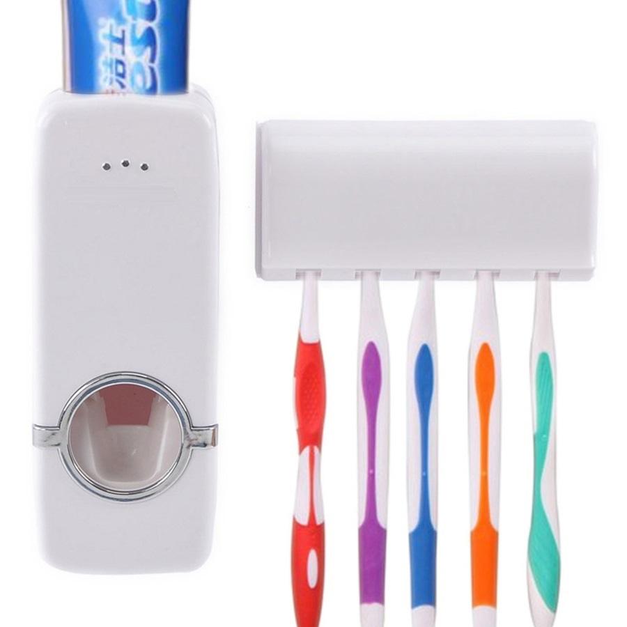Distributeur Automatique de Dentifrice + Porte-Brosses 5 Places